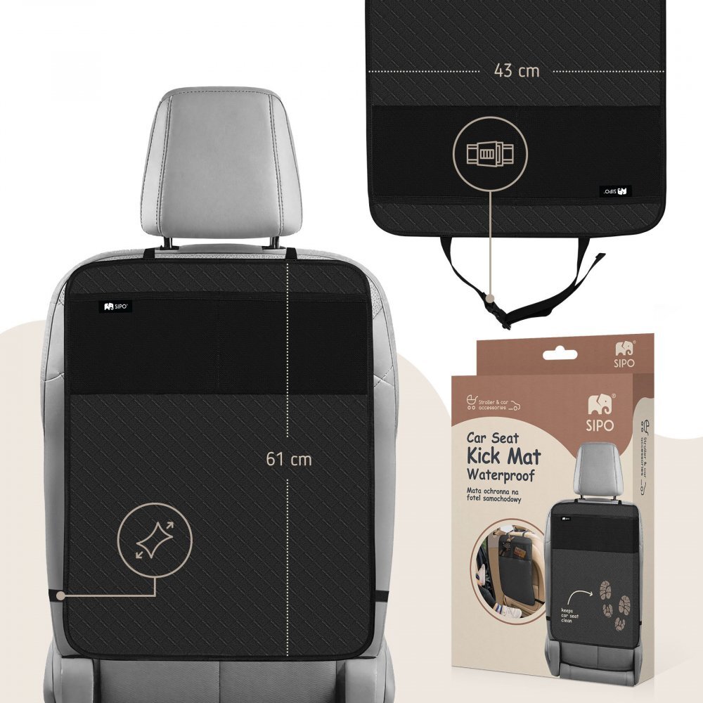 Sipo Protectie anti-lovituri pentru scaun auto Negru