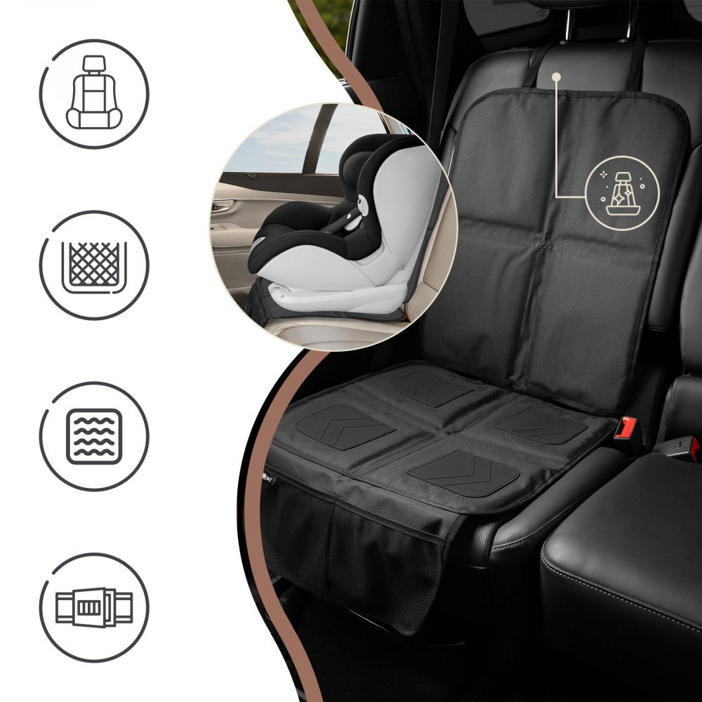 Sipo Protectie scaun auto cu strat antialunecare din silicon Negru
