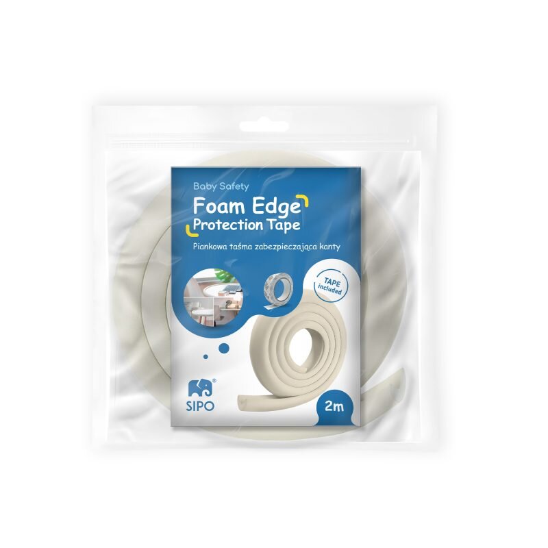 Sipo Rola protectie Baby Safety din spuma groasa pentru colturi mobilier 2 metri crem