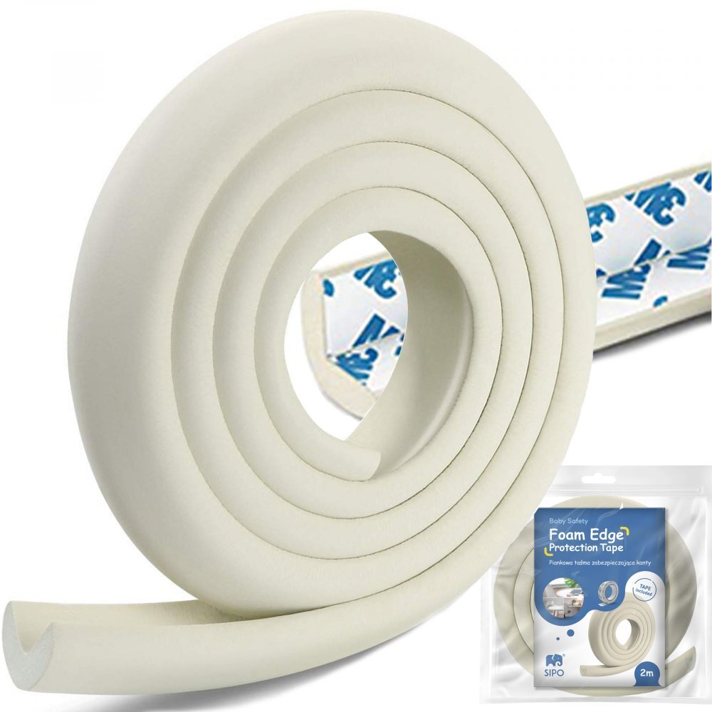 Sipo Rola protectie Baby Safety din spuma groasa pentru colturi mobilier 2 metri crem