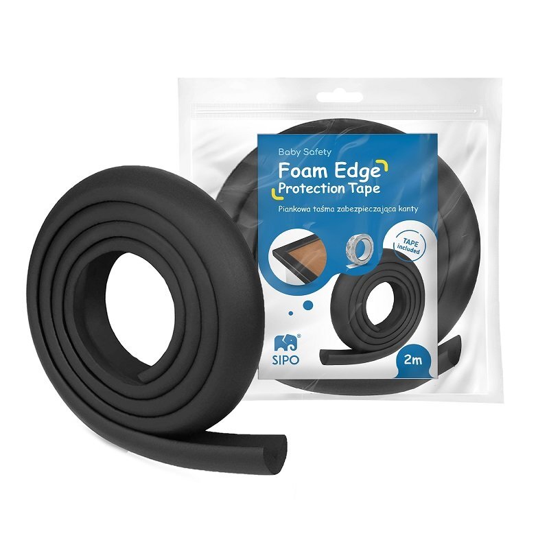 Sipo Rola protectie Baby Safety din spuma groasa pentru colturi mobilier 2 metri negru
