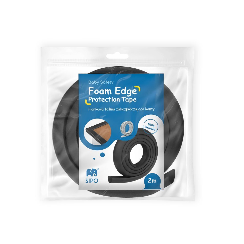 Sipo Rola protectie Baby Safety din spuma groasa pentru colturi mobilier 2 metri negru