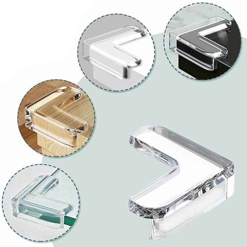 Sipo Set 12 coltare din silicon Baby Safety pentru protectie ridicata la colturile mobilei triunghi