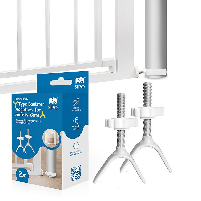 Sipo Set 2 adaptoare tip Y pentru porti de siguranta pentru scari si balustrade Alb