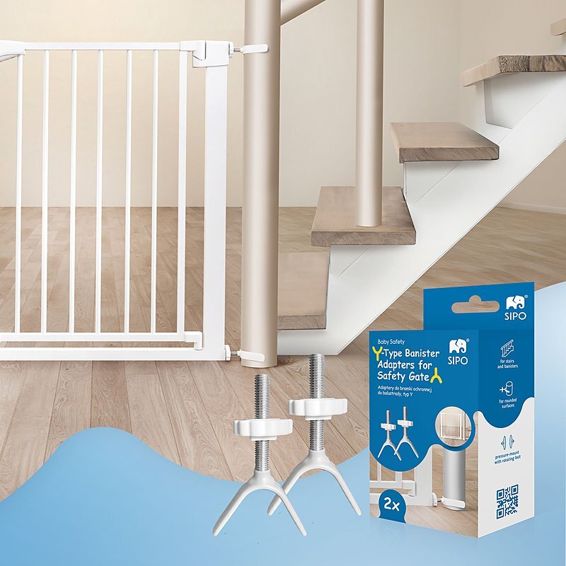 Sipo Set 2 adaptoare tip Y pentru porti de siguranta pentru scari si balustrade Alb