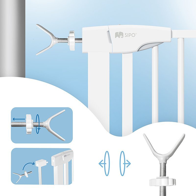 Sipo Set 2 adaptoare tip Y pentru porti de siguranta pentru scari si balustrade Alb