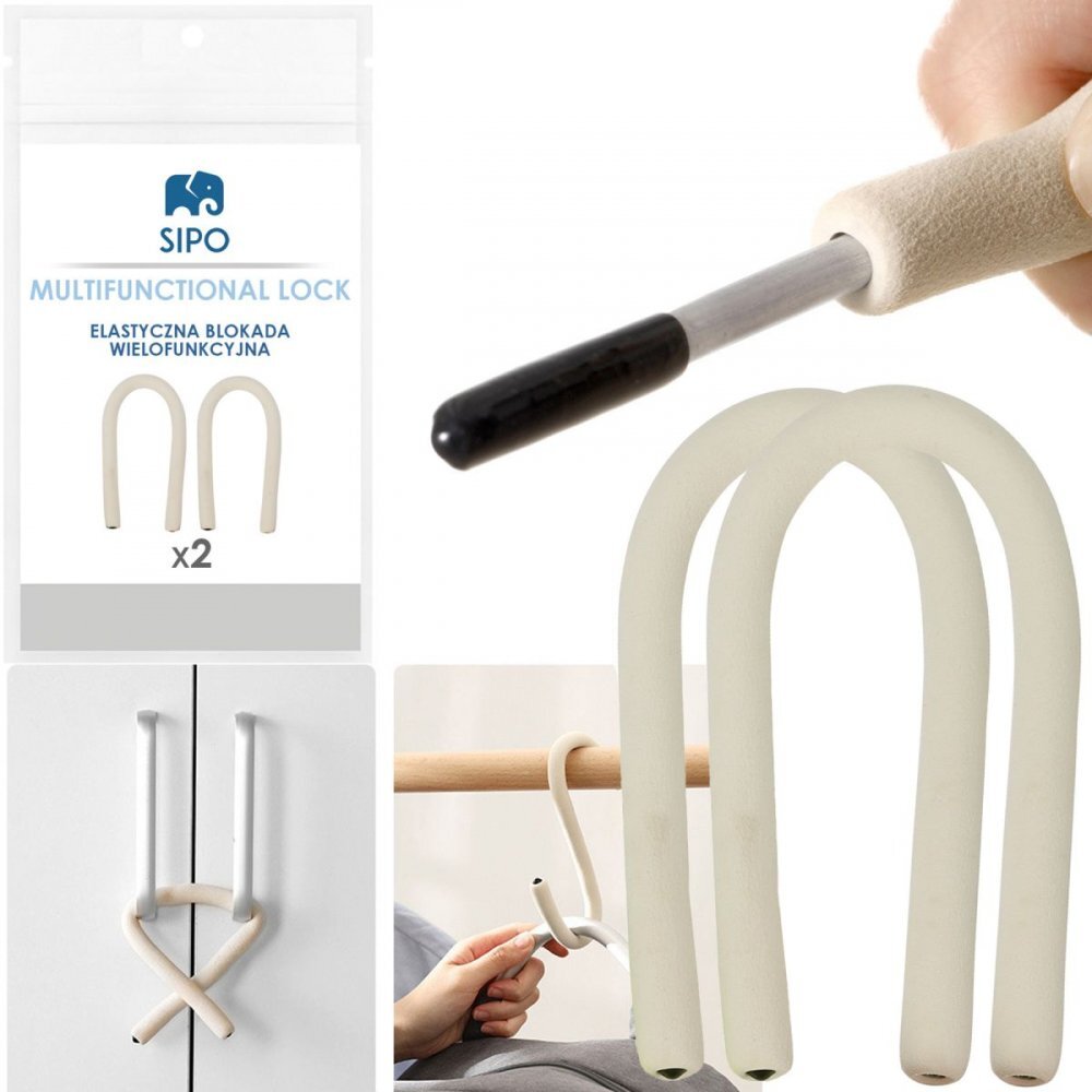 Sipo Set 2 incuietori Ecru flexibile universale