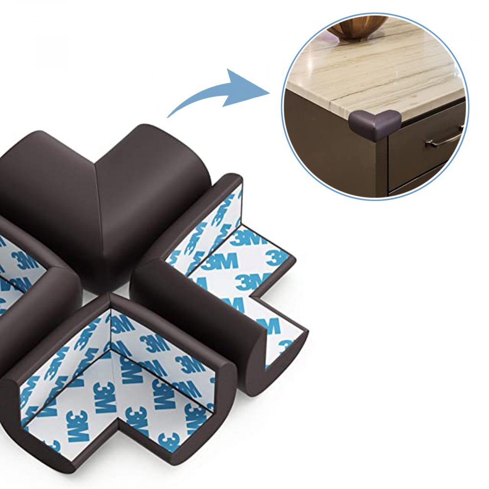 Sipo Set 4 aparatori moi Baby Safety pentru colturi maro