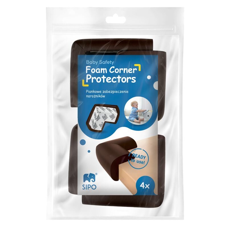 Sipo Set 4 aparatori moi Baby Safety pentru colturi maro