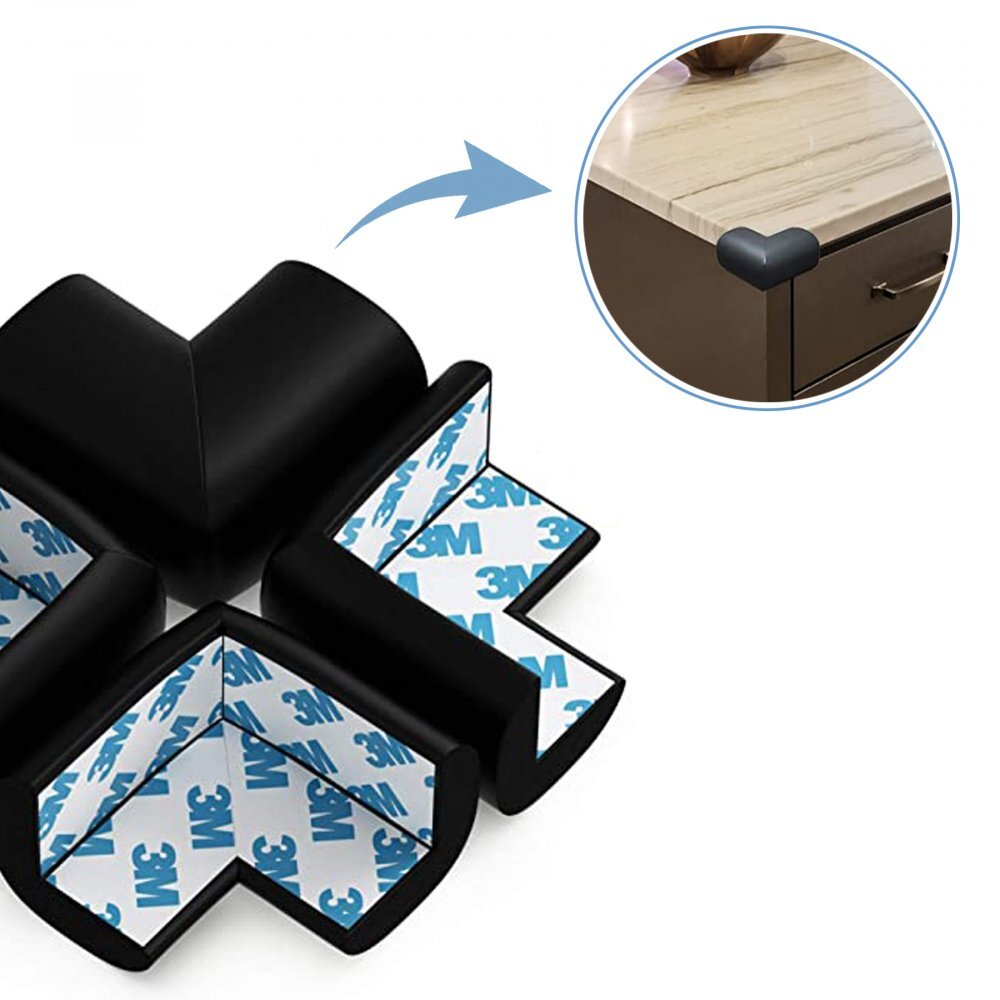 Sipo Set 4 aparatori moi Baby Safety pentru colturi negru