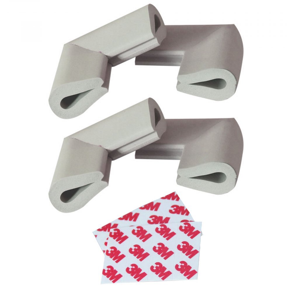 Sipo Set 4 aparatori moi Baby Safety pentru suprafetele de sticla ale mobilierului gri