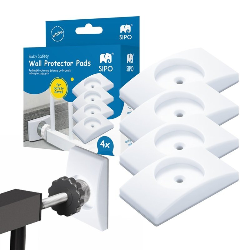 Sipo Set 4 Protectii perete pentru Poarta de siguranta copii Alb universale