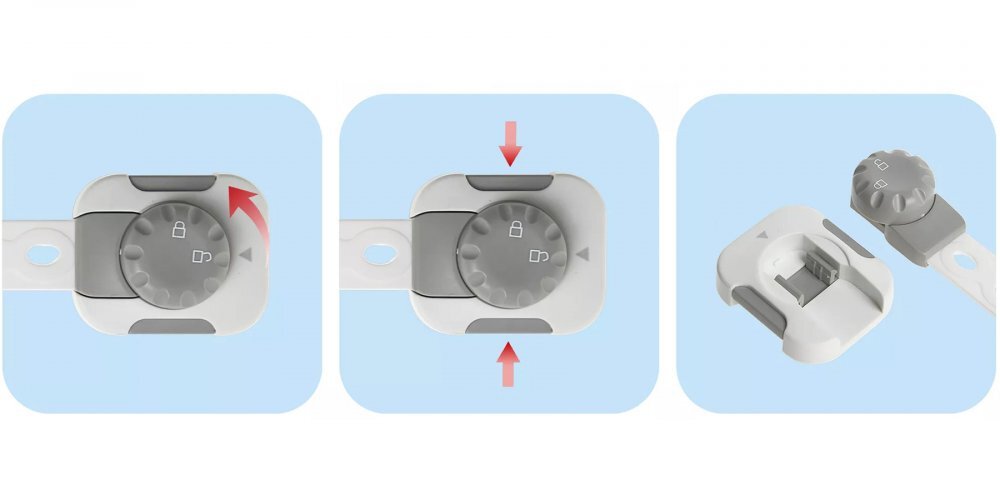 Sipo Sistem siguranta copii blocator sertare si electrocasnice 6 bucati alb
