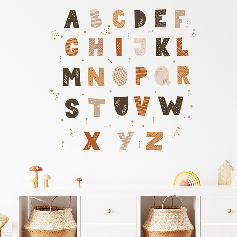 Sipo Sticker decorativ pentru copii autoadeziv Alfabet 70x73 cm