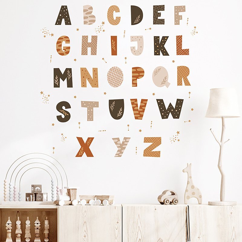 Sipo Sticker decorativ pentru copii autoadeziv Alfabet 70x73 cm