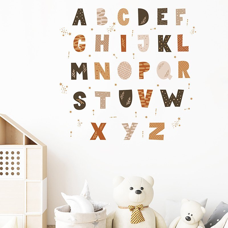 Sipo Sticker decorativ pentru copii autoadeziv Alfabet 70x73 cm