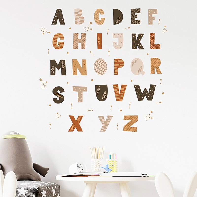 Sipo Sticker decorativ pentru copii autoadeziv Alfabet 70x73 cm