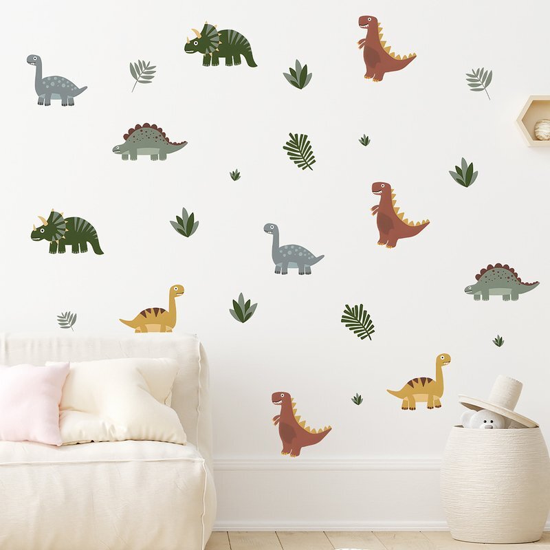 Sipo Sticker decorativ pentru copii autoadeziv Dinozauri 90x80 cm
