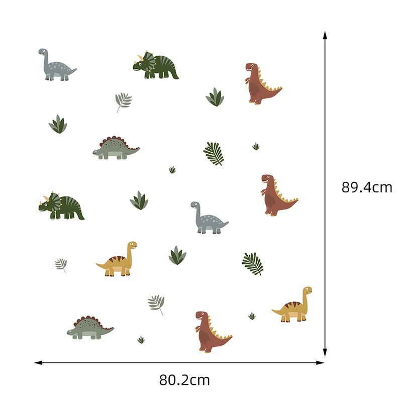 Sipo Sticker decorativ pentru copii autoadeziv Dinozauri 90x80 cm