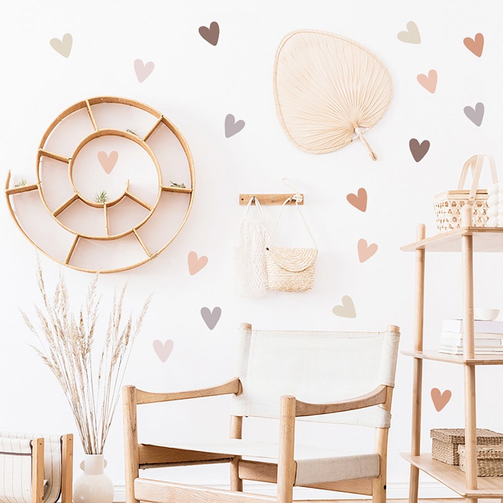 Sipo Sticker decorativ pentru copii autoadeziv Inimioare Boho 30x225 cm