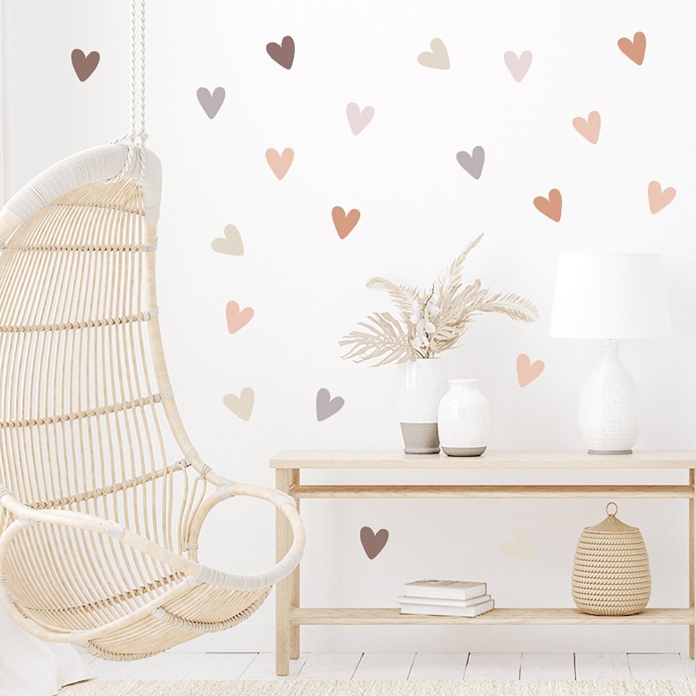 Sipo Sticker decorativ pentru copii autoadeziv Inimioare Boho 30x225 cm