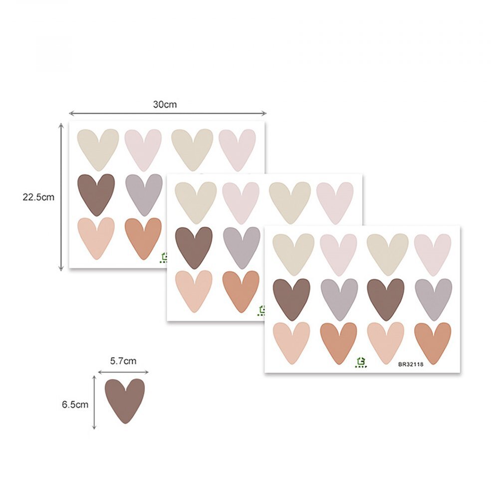 Sipo Sticker decorativ pentru copii autoadeziv Inimioare Boho 30x225 cm