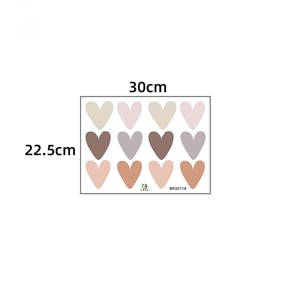 Sipo Sticker decorativ pentru copii autoadeziv Inimioare Boho 30x225 cm