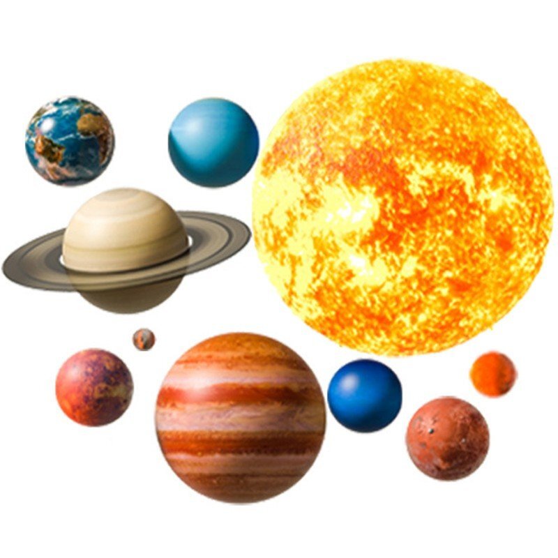 Sipo Sticker decorativ pentru copii autoadeziv Planete 91x72 cm