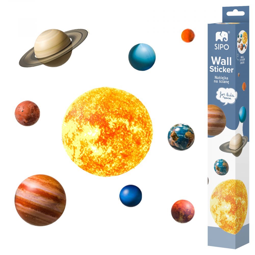 Sipo Sticker decorativ pentru copii autoadeziv Planete 91x72 cm