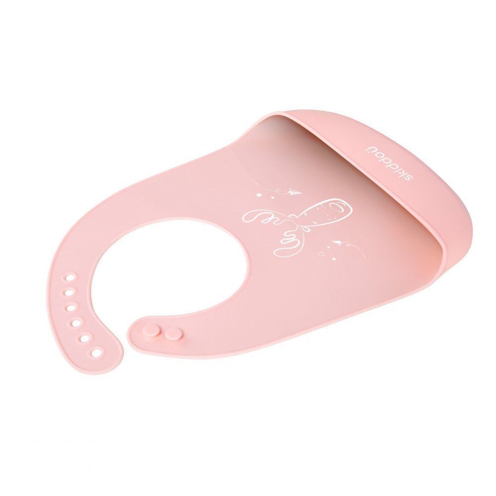 Skiddou Baveta din silicon Smekke Keep Pink