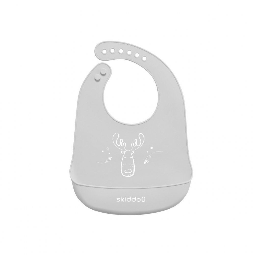 Skiddou Baveta din silicon Smekke Normandic dream Gri