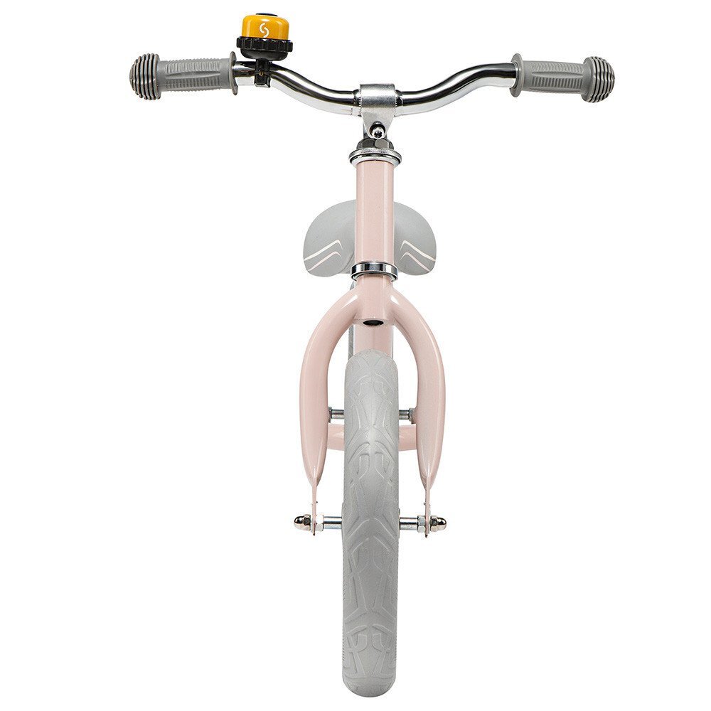 Skiddou Bicicleta copii fara pedale Nils Keep Pink Roz 12 inch cadru din aluminiu ultra-usoara scaun reglabil de la 33 la 39 cm roti spuma EVA+PU de la 2 ani include sonerie pentru bicicleta volan cu blocare prin rotire