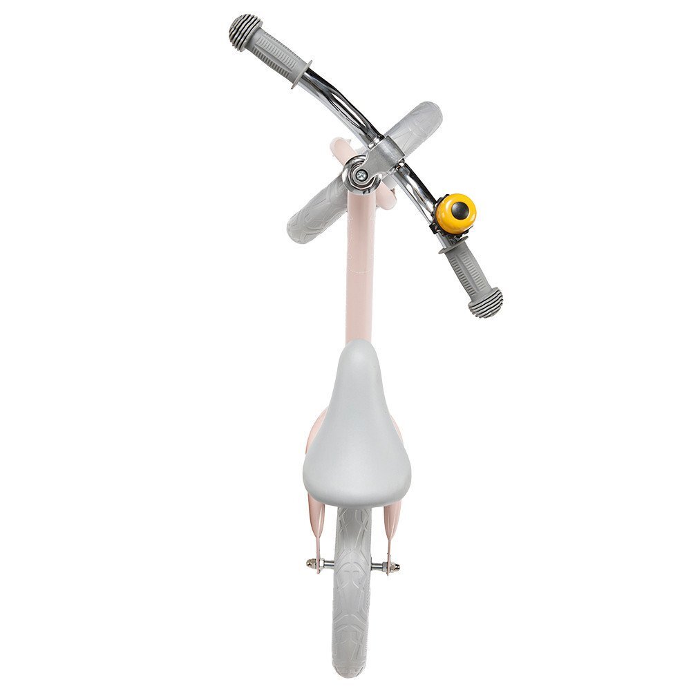 Skiddou Bicicleta copii fara pedale Nils Keep Pink Roz 12 inch cadru din aluminiu ultra-usoara scaun reglabil de la 33 la 39 cm roti spuma EVA+PU de la 2 ani include sonerie pentru bicicleta volan cu blocare prin rotire
