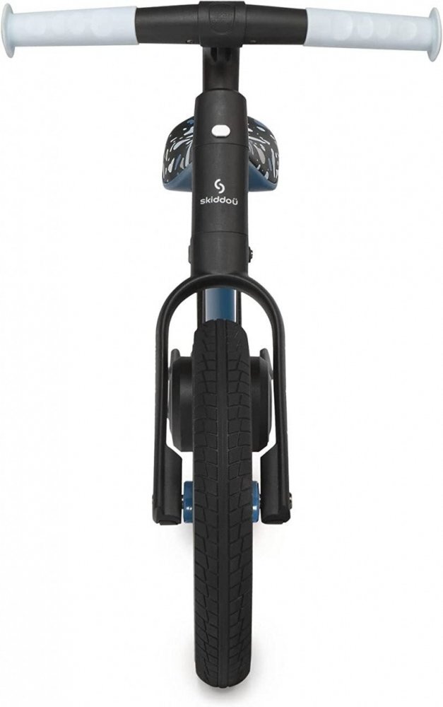 Skiddou Bicicleta copii fara pedale Ronny Denim Albastru 12 inch pliabila scaun reglabil 35.5-40 cm roata din fata are sistem de suspensii roti spuma EVA+PU ghidon reglabil pe 2 nivele de la 2 ani