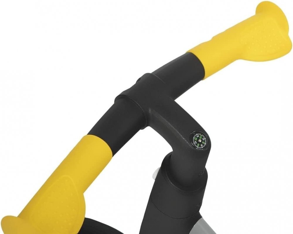 Skiddou Bicicleta copii fara pedale Ronny Yellow 12 inch pliabila scaun reglabil 35.5-40 cm roata din fata are sistem de suspensii roti spuma EVA+PU ghidon reglabil pe 2 nivele de la 2 ani