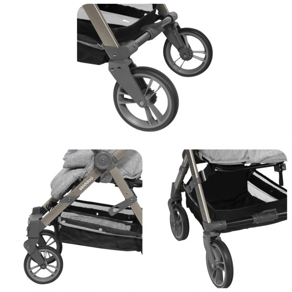 Skiddou Carucior sport pliabil Mell Onyx ultracompact pentru calatorii Negru