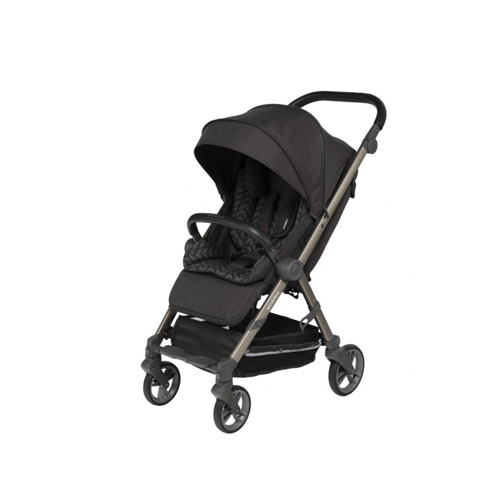 Skiddou Carucior sport pliabil Mell Onyx ultracompact pentru calatorii Negru