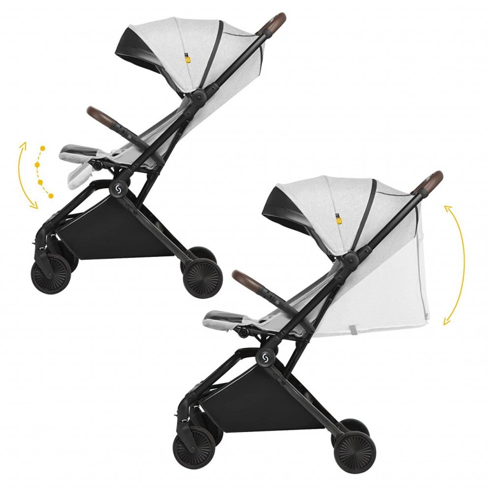 Skiddou Carucior sport pliabil ultracompact pentru calatorii Espoo+ Normandic Dream Gri