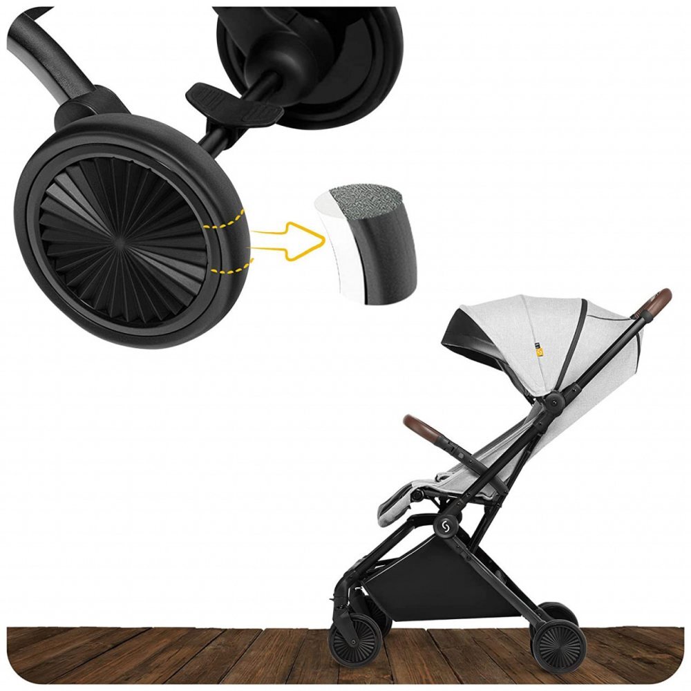 Skiddou Carucior sport pliabil ultracompact pentru calatorii Espoo+ Normandic Dream Gri