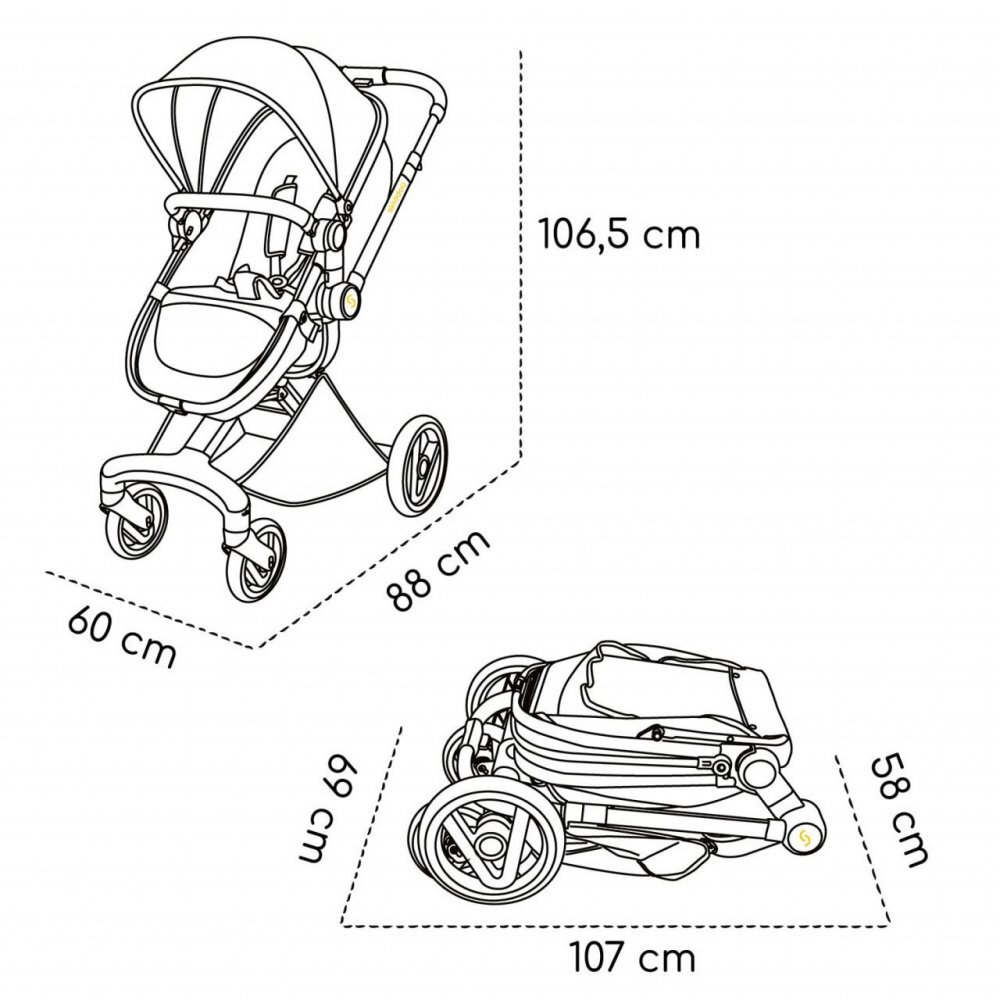 Skiddou Carucior transformabil 2 in 1 Nasjo Wild climber Verde
