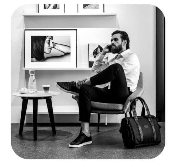Skiddou Geanta multifunctionala pentru parinti Inger Onyz Leather Negru