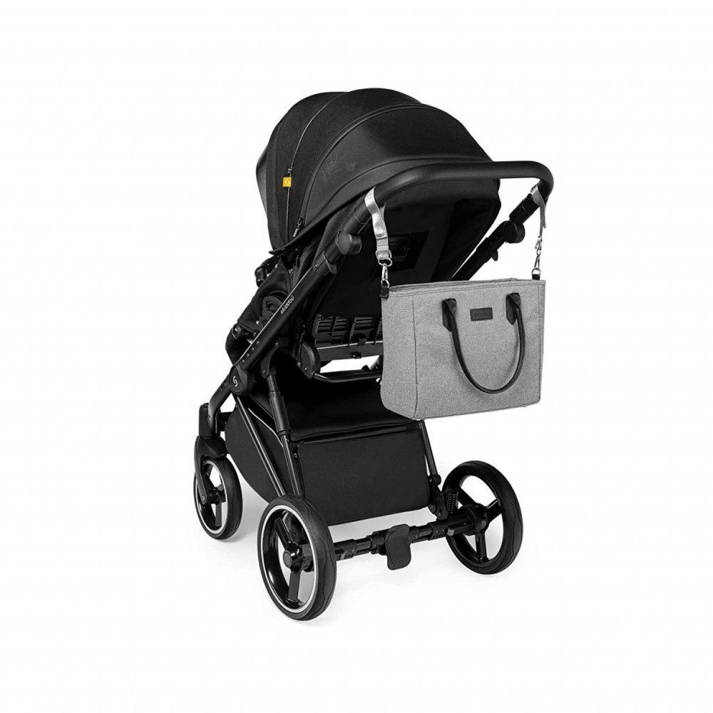 Skiddou Geanta multifunctionala pentru parinti Ingrid Evening Shadow Gri-Negru