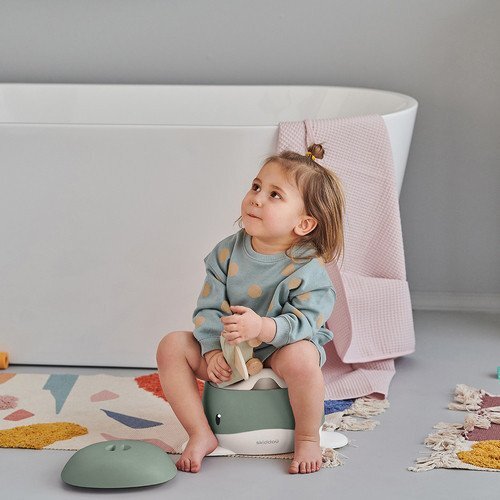 Skiddou Olita pentru copii Pottili balenuta cu capac Wild climber Verde