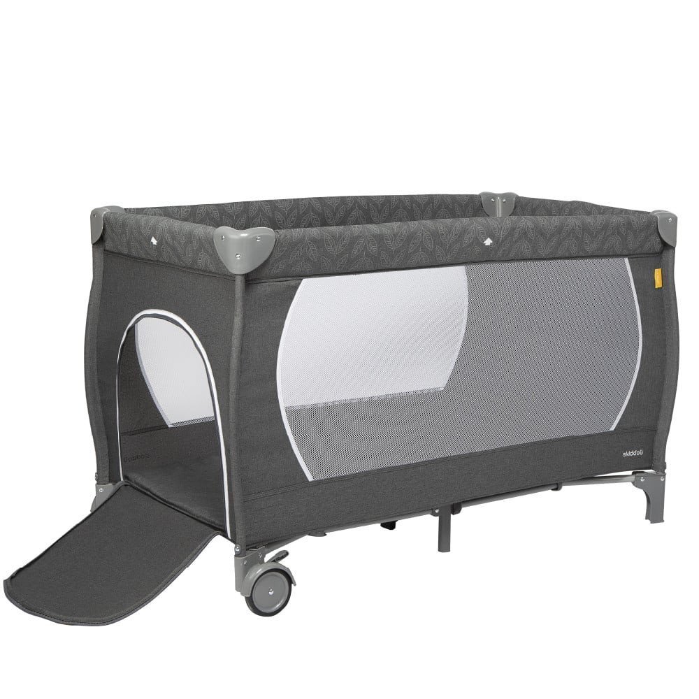 Skiddou Patut de calatorie pliabil Lunar Evening Shadow gri inchis reglabil pe inaltime roti cu sistem de blocare si geanta transport