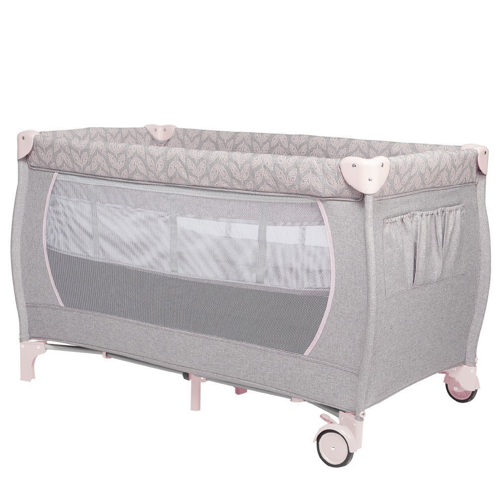 Skiddou Patut de calatorie pliabil Lunar Keep Pink reglabil pe inaltime roti cu sistem de blocare si geanta transport