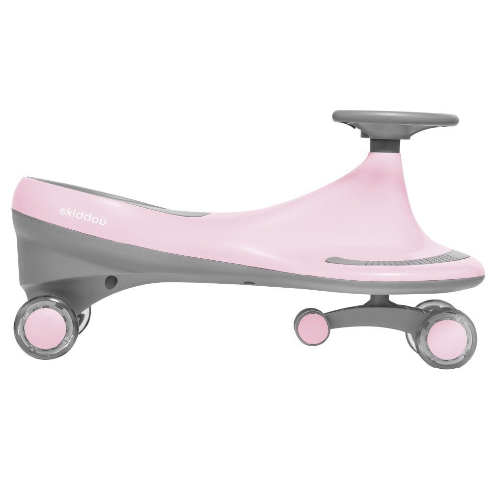 Skiddou PlasmaCar copii fara pedale gravitationala Bjorg Keep Pink roz cu roti din spuma PU recomandata copiilor de la 3 ani cu o greutate maxima de 50 kg