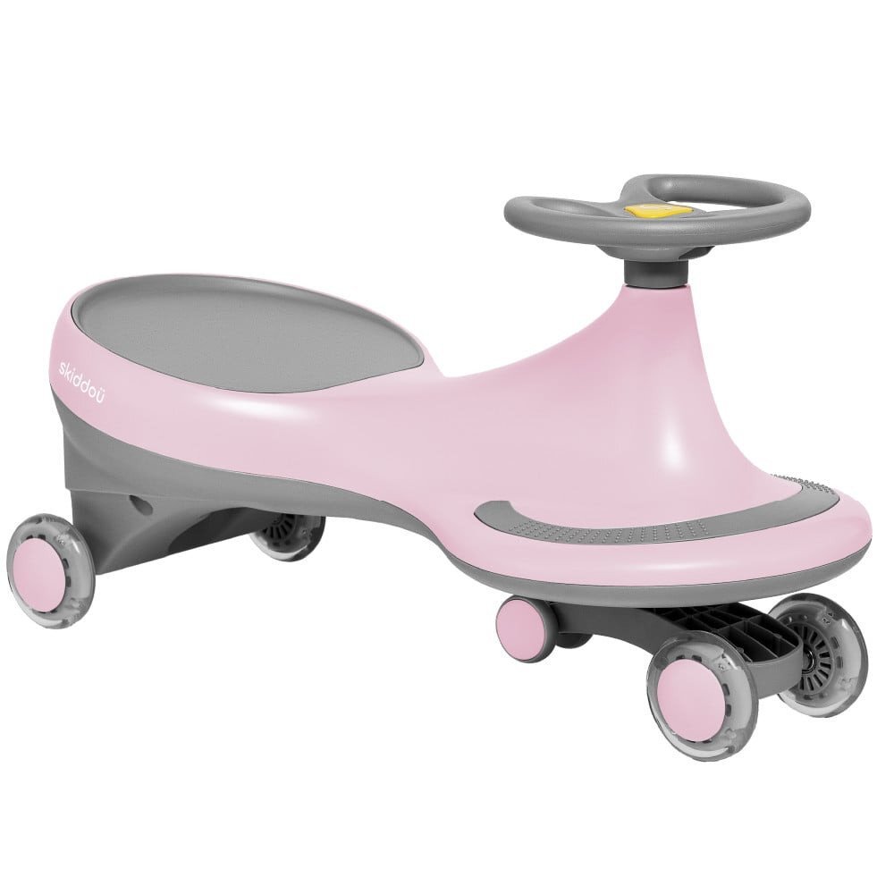 Skiddou PlasmaCar copii fara pedale gravitationala Bjorg Keep Pink roz cu roti din spuma PU recomandata copiilor de la 3 ani cu o greutate maxima de 50 kg