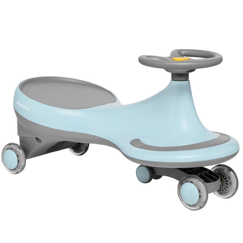 Skiddou PlasmaCar copii fara pedale gravitationala Bjorg Sky High Bleu cu roti din spuma PU recomandata copiilor de la 3 ani cu o greutate maxima de 50 kg