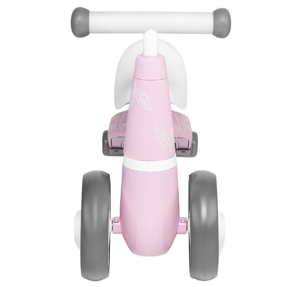 Skiddou Tricicleta pentru copii fara pedale Berit Ride-On Keep Pink actionata cu picioarele recomandata copiilor de la 1 an pana la 3 ani cu roti din spuma EVA