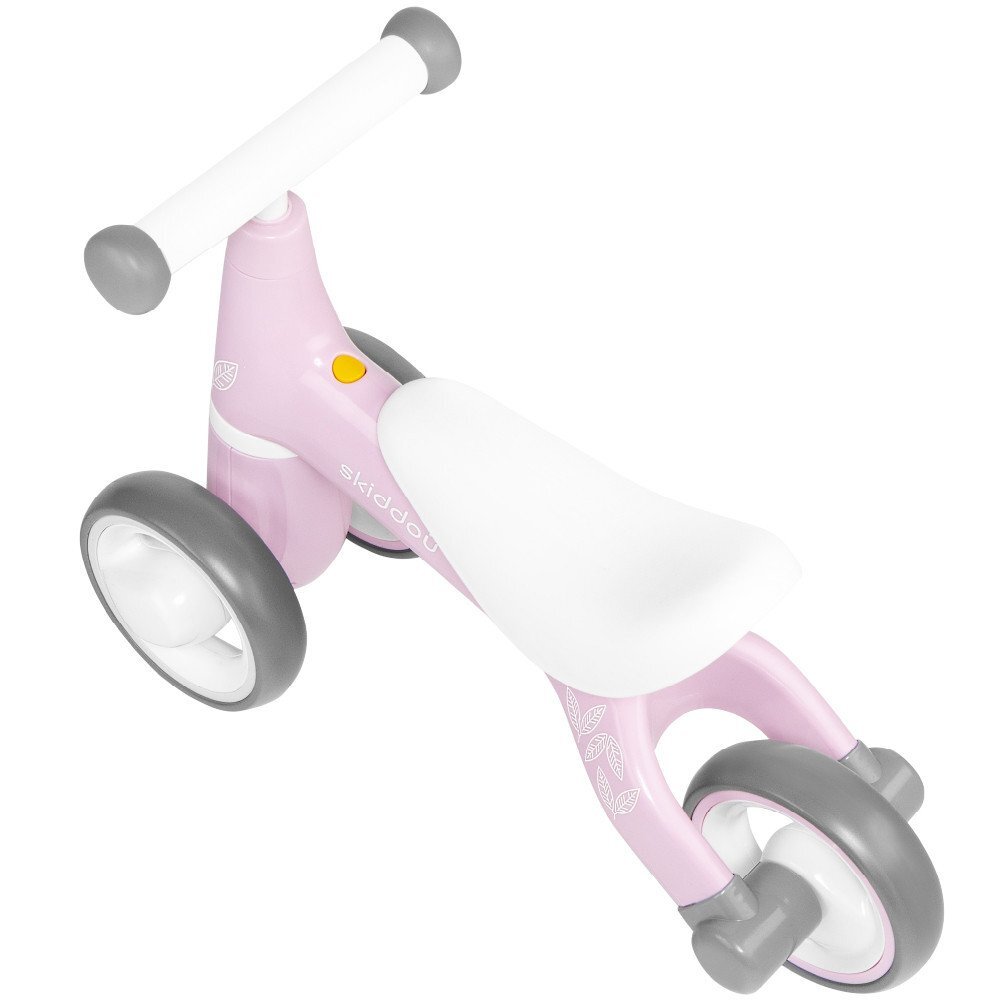 Skiddou Tricicleta pentru copii fara pedale Berit Ride-On Keep Pink actionata cu picioarele recomandata copiilor de la 1 an pana la 3 ani cu roti din spuma EVA
